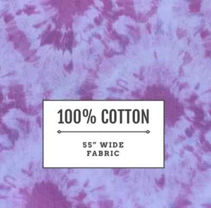 60” Width 100% Cotton Purple Tie Dye Stripe Fabric 1 Yard Piece Sewing Quilting - Picture 1 of 3