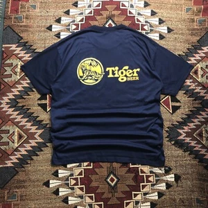 T-shirt promozionale birra tigre vintage blu navy taglia XXL - Foto 1 di 6