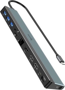 USB C Dockingstation Dual Monitor 12 in 1 Thunderbolt 3/4 Dock 3 USB-A und mehr