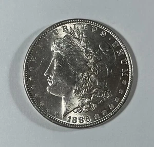 1886 Morgan dollar (#20551) BU scruffy - Picture 1 of 2