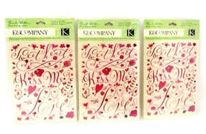 Lote de 3 piezas de K&Co Valentine Sweet Talk Frob-Ons & Gems Embellecimientos K & Company - Imagen 1 de 2