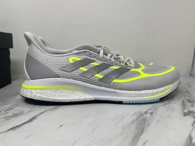 adidas Supernova + W Boost Grey White Neon Green Yellow Womens FX6699 SZ 10.5 - Image 1 of 4