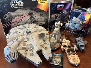 1995 Star Wars Millennium Falcon Electrónico Boba Fete's Slave I Imperial At-St + - Imagen 1 de 12