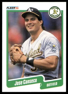 1990 Fleer 3 Jose Canseco   Oakland Athletics  Baseball Card