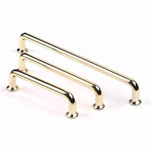 96mm 128mm Polished Gold Furniture Kitchen Cabinet Handles Drawer Handle Pull - Picture 1 of 35