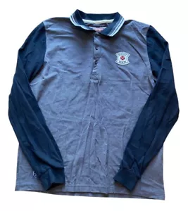 West Ham United Para Hombres Gris Azul Marino Manga Larga Polo Cuello Botón XL Algodón - Imagen 1 de 9
