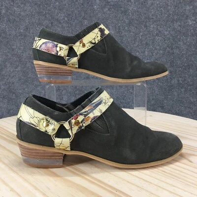 Farylrobin ботинки женщин 7,5 M Django Lucite ботинок серый цветочный блок каблуки - Изображение 1 из 4