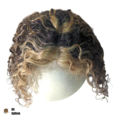 STYLE ICON Pl4/27 12 inch Human Hair Wig Short Curly Deep Wave with T-Part - Image 1 of 4