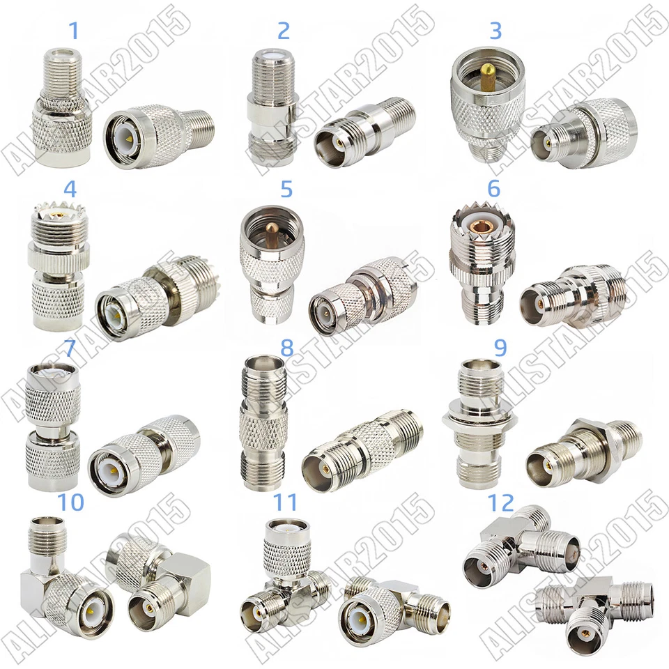 1x TNC to PL-259 SO-239 UHF TNC F Male Female Plug Jack Adapter Coax Connector - Image 1 of 1