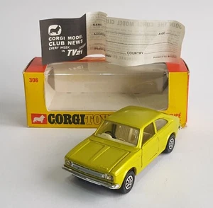 Rare Lime Green Corgi Toys 306, Morris Marina 1.8 Coupe Superb Mint Condition - Picture 1 of 15