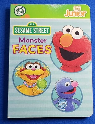 Sesame Street MONSTER FACES Leap Frog Tag Junior Book Pal Reader - Image 1 of 3