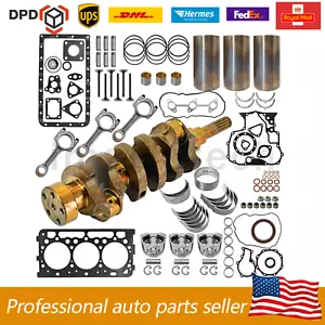 Kit de reconstrucción de revisión D902 con cigüeñal de varilla de conexión de 3 piezas para motor Kubota - Imagen 1 de 14