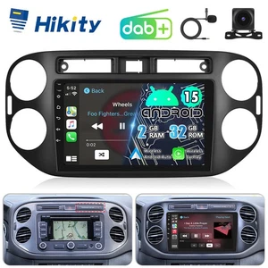 DAB+ CarPlay Android 15 Radio Für VW Tiguan 5N 2011-2015 mit Navi WIFI BT Kamera - Bild 1 von 20