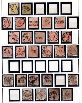 AUSTRIA 1860-1864 SPECIALIZED COLLECTION OF 47 OF THE FIRST ISSUES TO THE 9 KR. - Image 1 of 2