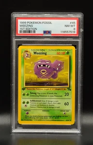 Weezing 1st Edition 1999 Pokemon Fossil #45 WOTC PSA 8 Newly Graded - Picture 1 of 2