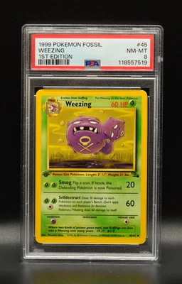 Weezing 1st Edition 1999 Pokemon Fossil #45 WOTC PSA 8 Newly Graded - Image 1 of 2