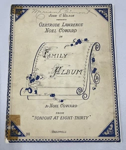 Album Famiglia Di Noel Coward Spartiti Con Lettera Dell'attrice Marian Primont - Foto 1 di 6