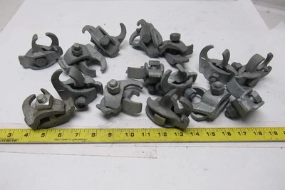 Lote de 15 abrazaderas de conducto rígido tipo borde galvanizado de 1" Foto 1 de 4