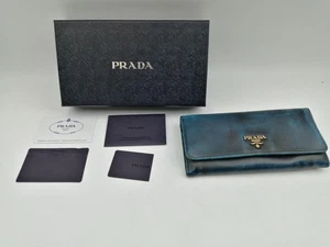 Prada W-hook long wallet brand logo made in Italy multicolor men accessories  - Picture 1 of 7