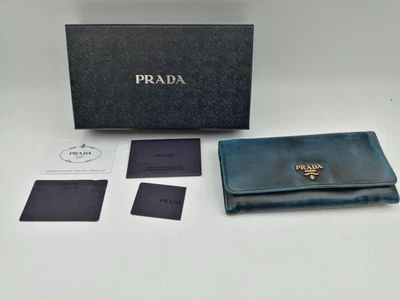 Prada W-hook long wallet brand logo made in Italy multicolor men accessories  - Image 1 of 4