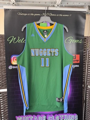 RARE Chris BIRDMAN Andersen #11 Denver Nuggets 2009 EARTH DAY Green NBA Jersey - Image 1 of 4