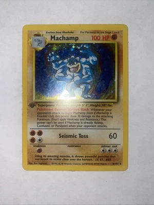 Machamp Shiny Holo Rare First 1st Edition Pokemon Playing Game Trading Card - Image 1 of 4