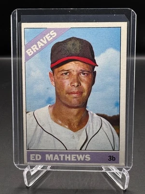 1966 TOPPS!  ED MATHEWS!  ATLANTA BRAVES!  #200  EX-EXMINT! - Image 1 of 2