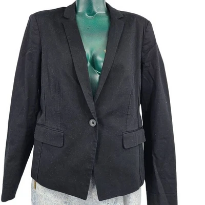 Blazer Attention negro cuello extendido pecho único dinero antiguo para mujer 16 2334 Foto 1 de 4