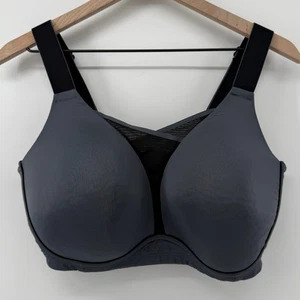 Sujetador deportivo LIVI Lane Bryant inalámbrico de impacto medio gris 38G sin cables - Imagen 1 de 9