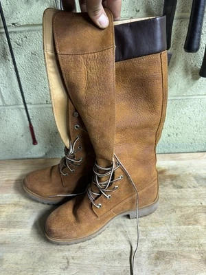 Timberland Beige Gamuza Botas Hasta la Rodilla Para Mujer EE. UU. 8 3756R Impermeable Forrado Botas Foto 1 de 4