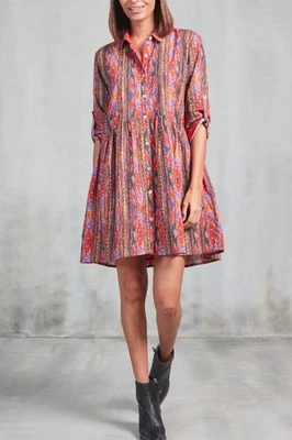 Ro’s Garden Deauville Dress Short Mini Multicolor Cotton Size M - Image 1 of 4