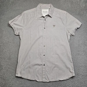 Guess Shirt Men's Large Striped Short Sleeve Button Down Vintage Casual - Picture 1 of 17