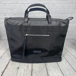 Versace Parfums Black Patent Leather Tote Shoulder Shopper Travel Bag - Picture 1 of 10