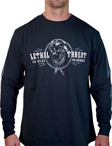 Lethal Threat Flash and Bones Long-Sleeve T-Shirt 4XL Black LS20889-4XL