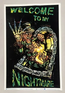 2004 Freddy Krueger New Line Productions Chalk Velvet Poster 23”x35” READ - Picture 1 of 16