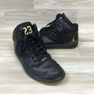 Nike Air Jordan 1 Flight 4 Premium Black and Gold 838818-070 Mens Size 9