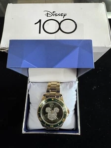 Disney Mickey Mouse 100th Anniversary Uhr Gold 100 Jahre High End Neu mit Karton - Bild 1 von 6