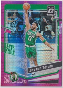 Jayson Tatum 2023-24 Panini Donruss Optic Pink Hyper Prizm #140 - Picture 1 of 2