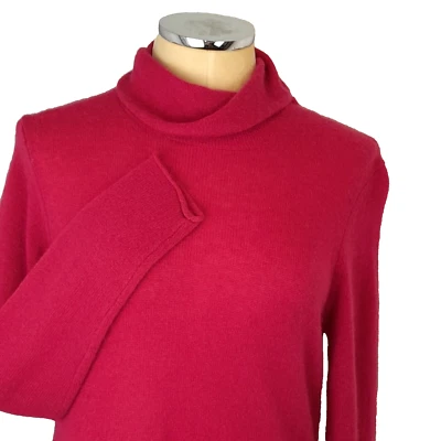 Tweeds Sweater Womens L Pink 2 Ply Cashmere Roll Neck Pullover Tunic Jumper Top - Image 1 of 4