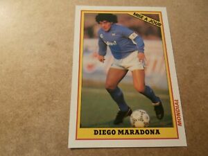 DIEGO MARADONA (NAPOLI, NAPLES), RARE 1988 FOOTBALL ROOKIE CARD MONDIAL #JT29