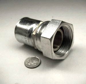 PARKER 10791N-16-16 NEW HOSE ADAPTER 1" FEM 60* NPSM SWIVEL X .875"ID HOSE CRIMP - Picture 1 of 9
