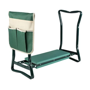 Foldable Garden Kneeler Kneeling Bench Stool Soft Cushion Seat Pad & Tool Pouch - Picture 1 of 15