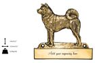 Akita - iscrizione in ottone &#39;WELCOME&#39;, incisore Art Dog IT