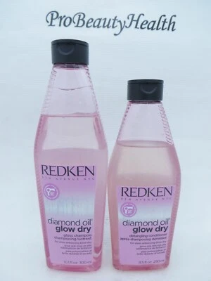 REDKEN DIAMOND OIL GLOW DRY Shampoo 10.1 oz & Conditioner 8.5 oz - Image 1 of 2