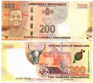 Swaziland (Eswatini) 200 Lilangeni 2017 UNC "AA" - Picture 1 of 1