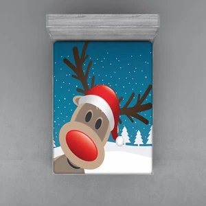 Christmas Theme Fitted Sheet Cover with All-Round Elastic Pocket in 4 Sizes - Picture 1 of 39