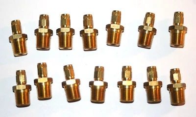 .15 in Tube OD x 1/8 MNPT Brass Connector Fitting Lot (14 Pcs) - Image 1 of 4