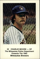 1983 Milwaukee Brewers Brewers Police Baseball Card #22 Charlie Moore