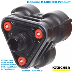 More details for genuine karcher k2, k3, k4 pressure jet washer cylinder head with piston seals