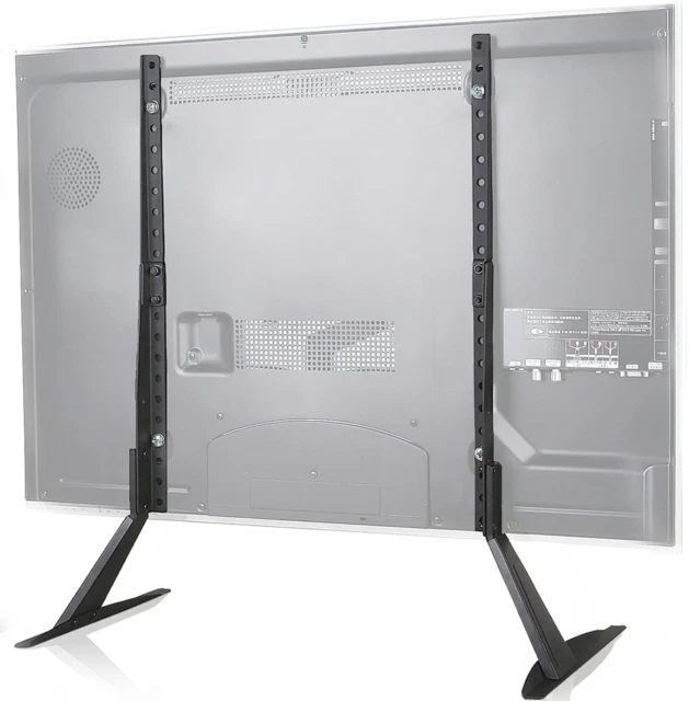 Wali TVS001 LCD Flat Screen TV Stand Table - Black